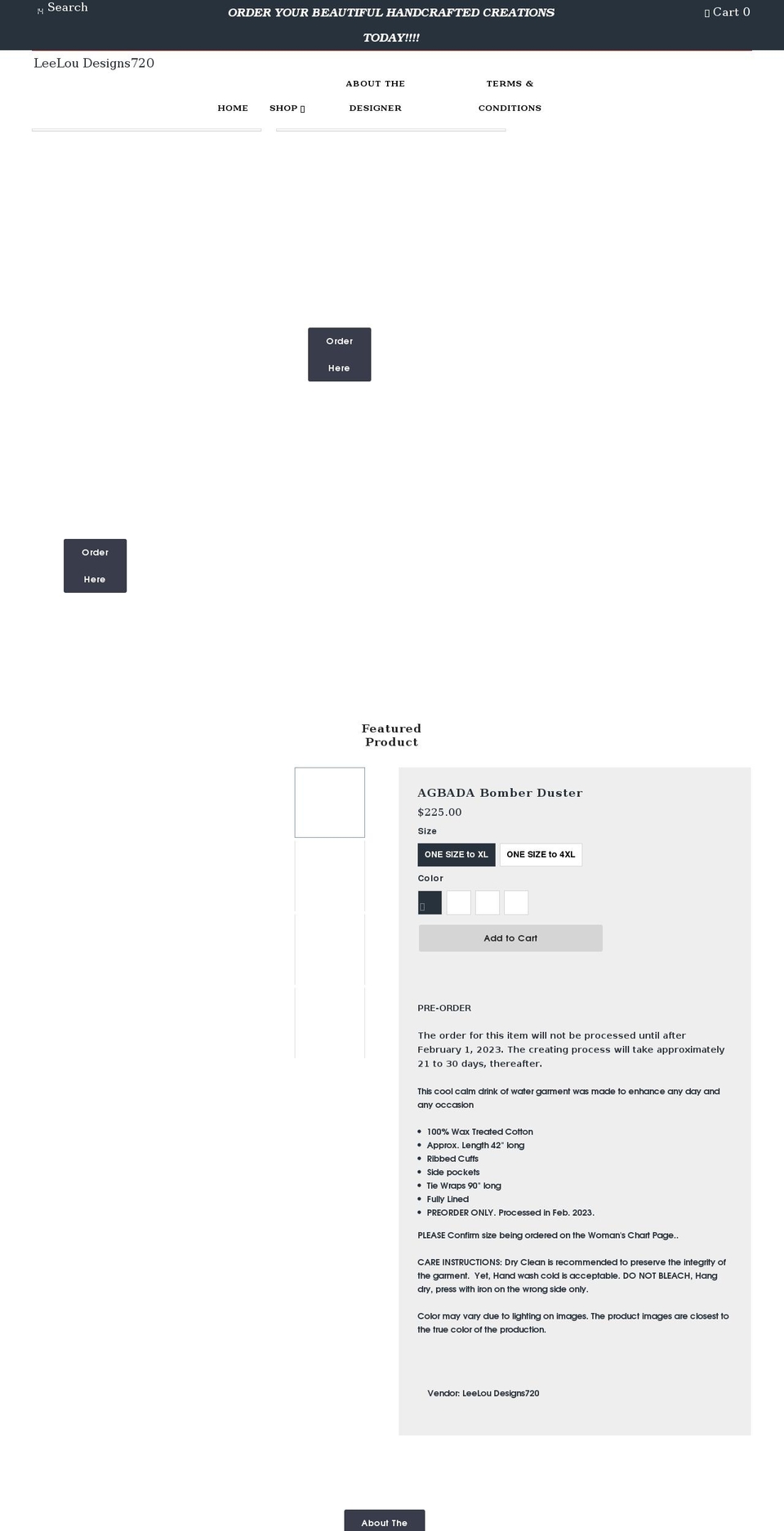 lld720.com shopify website screenshot