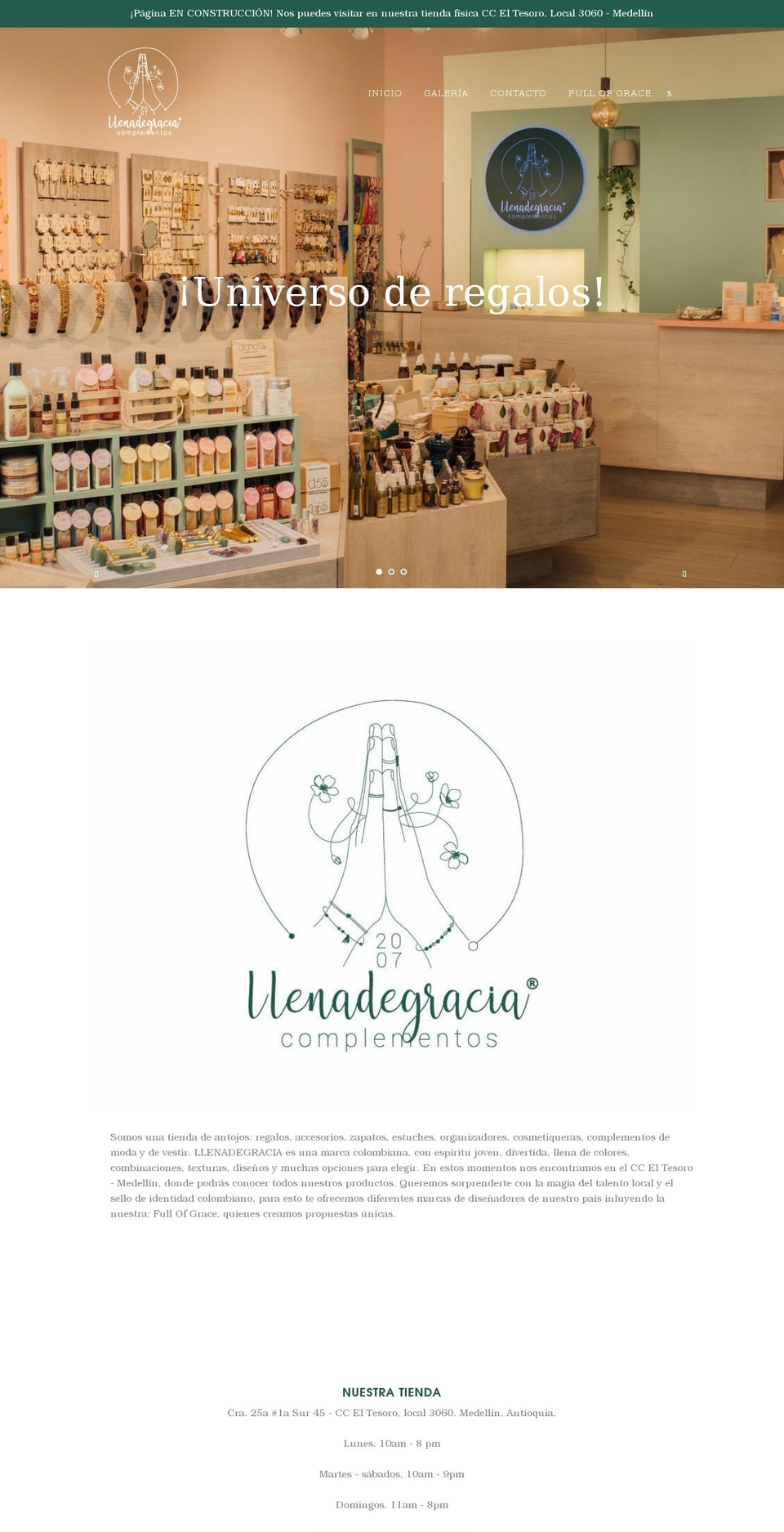 llenadegracia.com shopify website screenshot