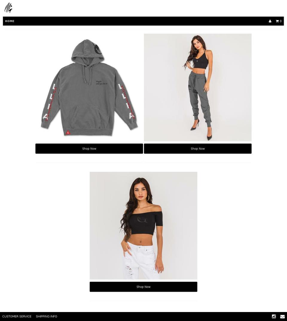 sohella Shopify theme site example lliashop.com