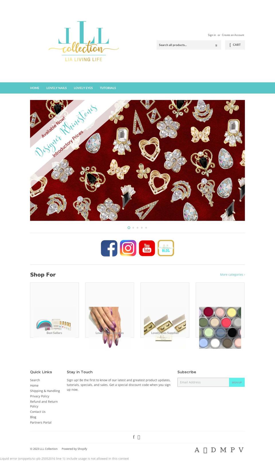 lllcollection.com shopify website screenshot