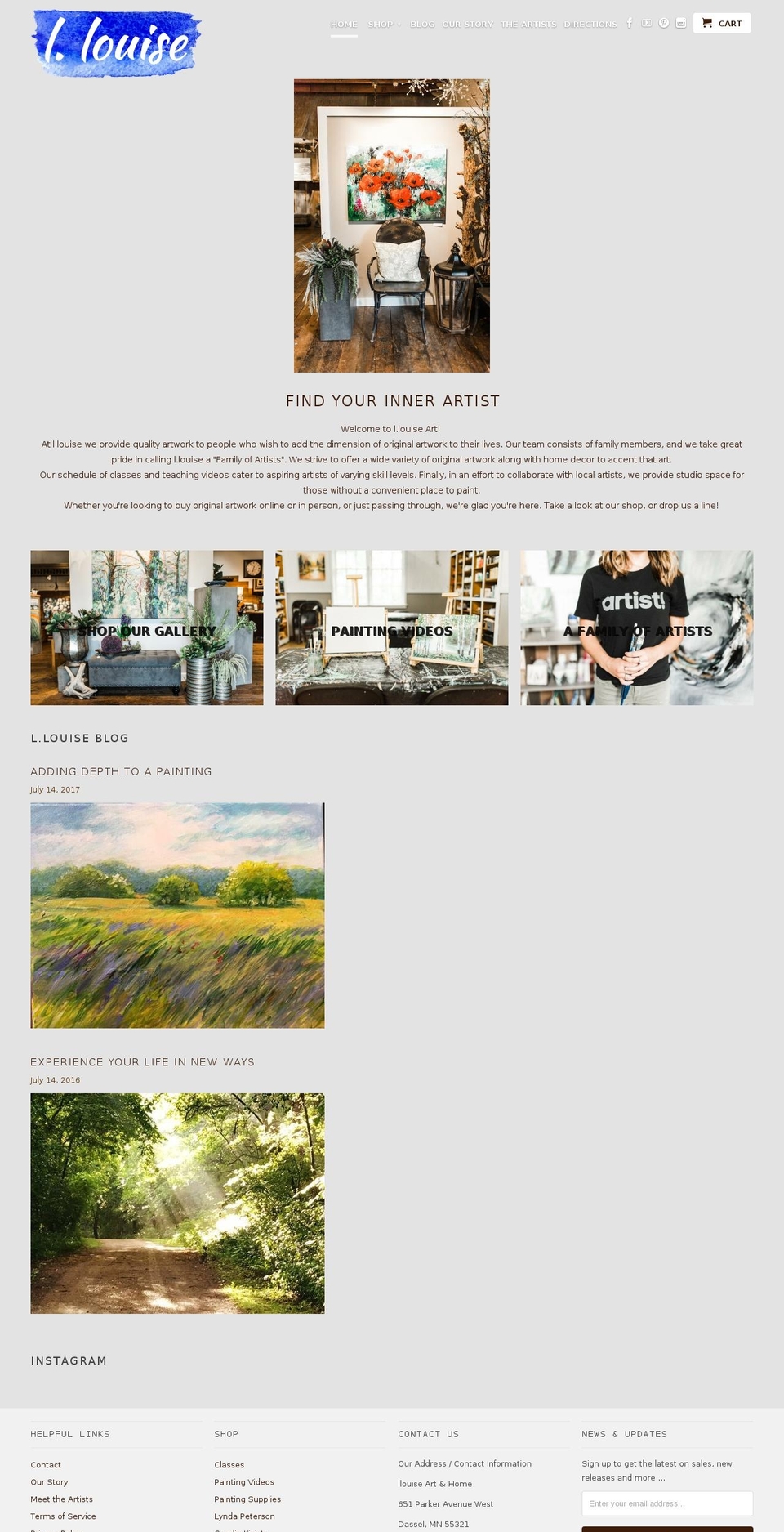 llouiseart.com — Shopify storefront screenshot
