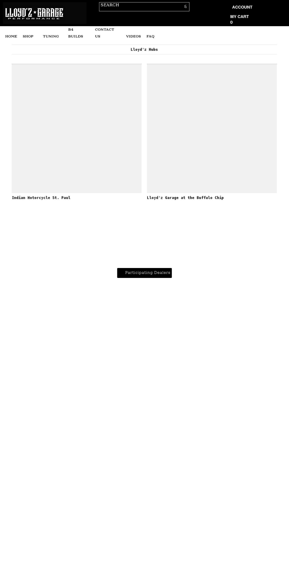 lloydzgarage.com shopify website screenshot