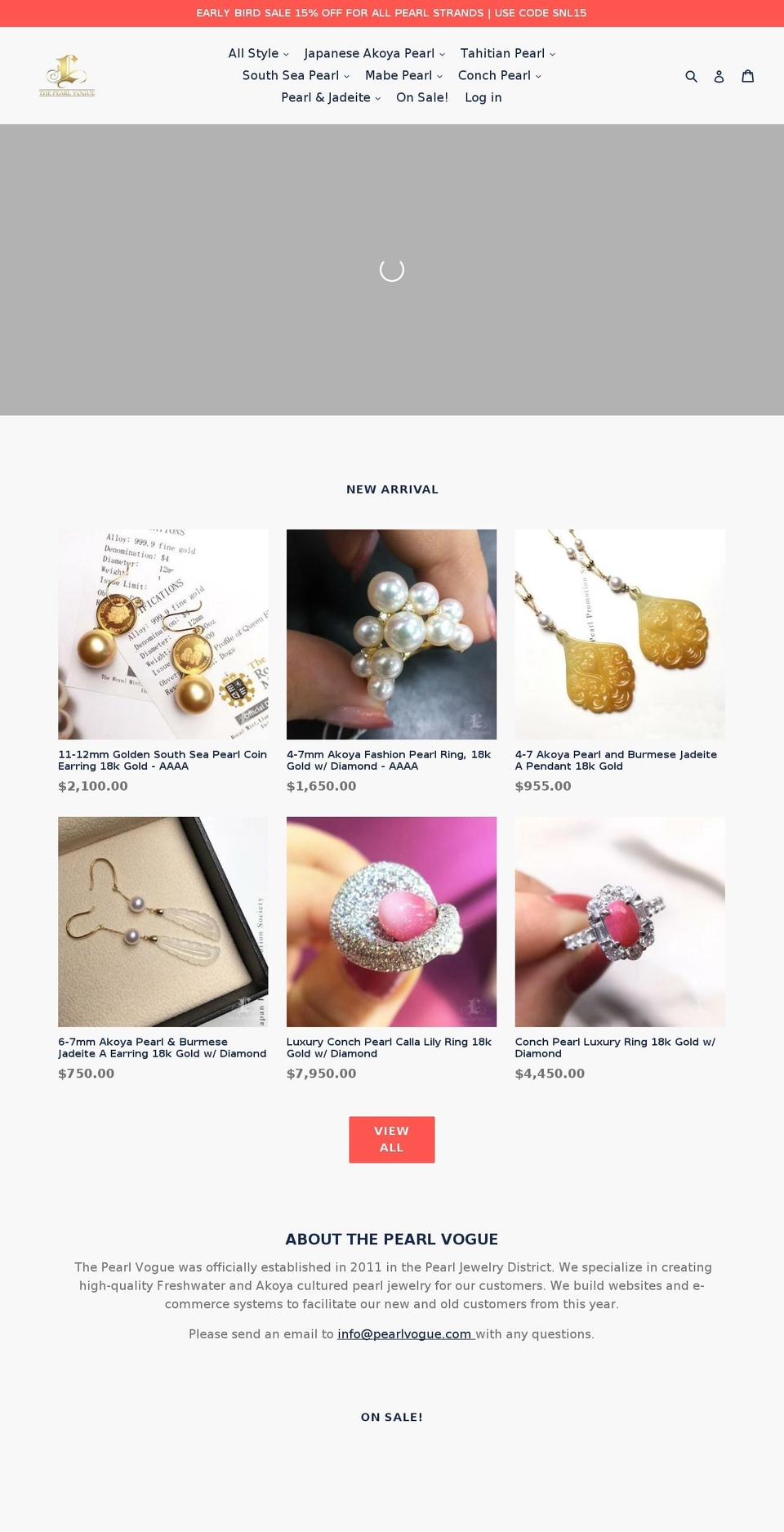 llpearl.com — Shopify storefront screenshot