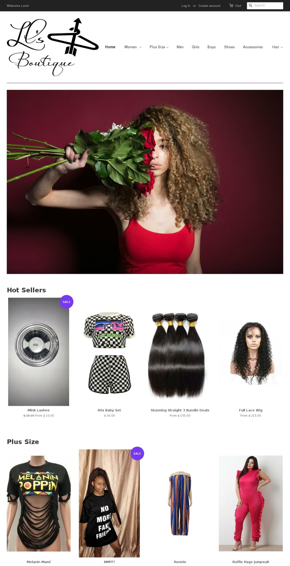 llsboutique.com — Shopify storefront screenshot
