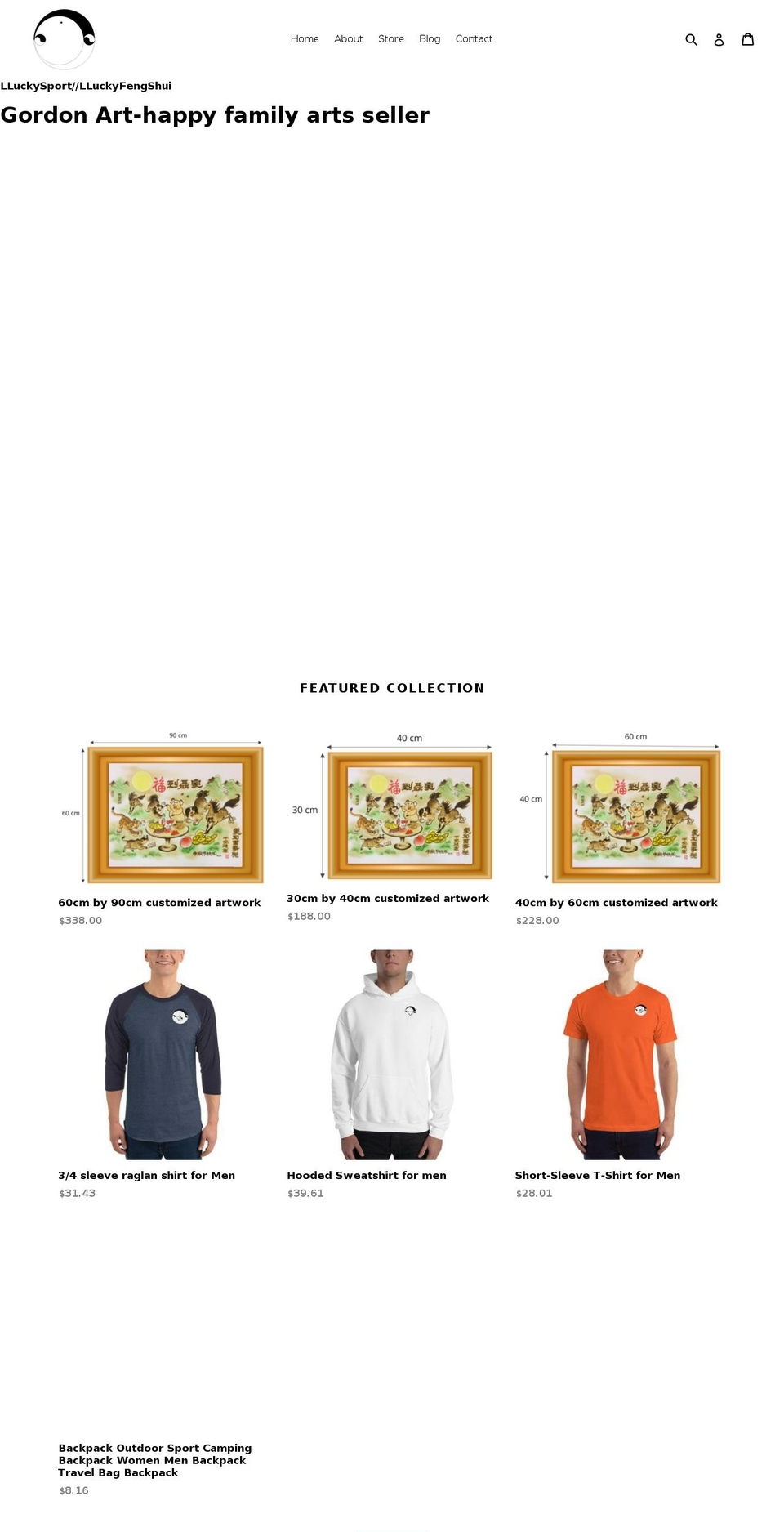 lluckyfengshui.com — Shopify storefront screenshot
