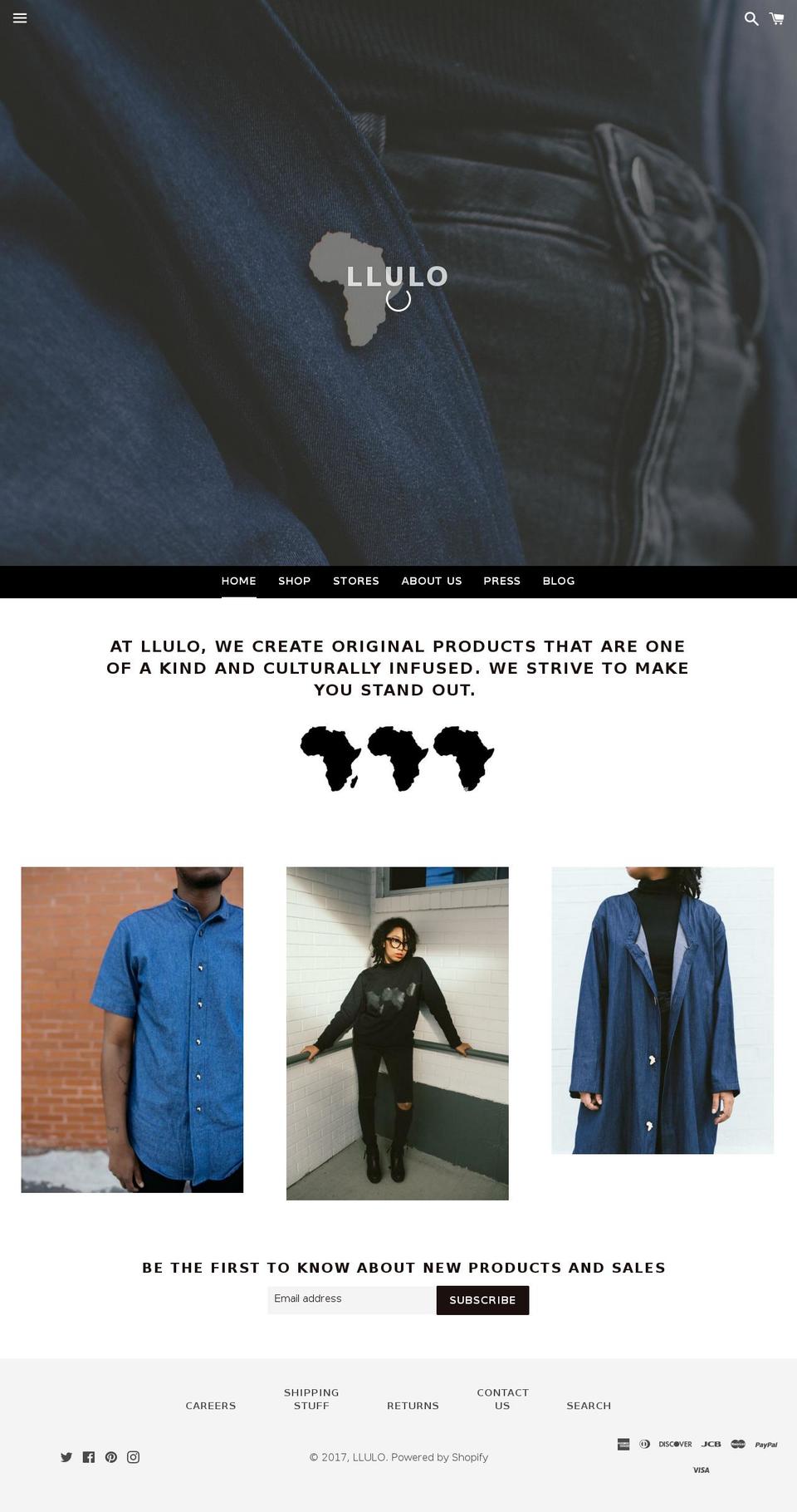 llulo.com shopify website screenshot