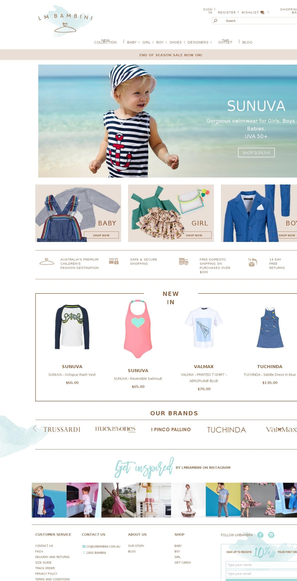 lmbambini.myshopify.com shopify website screenshot