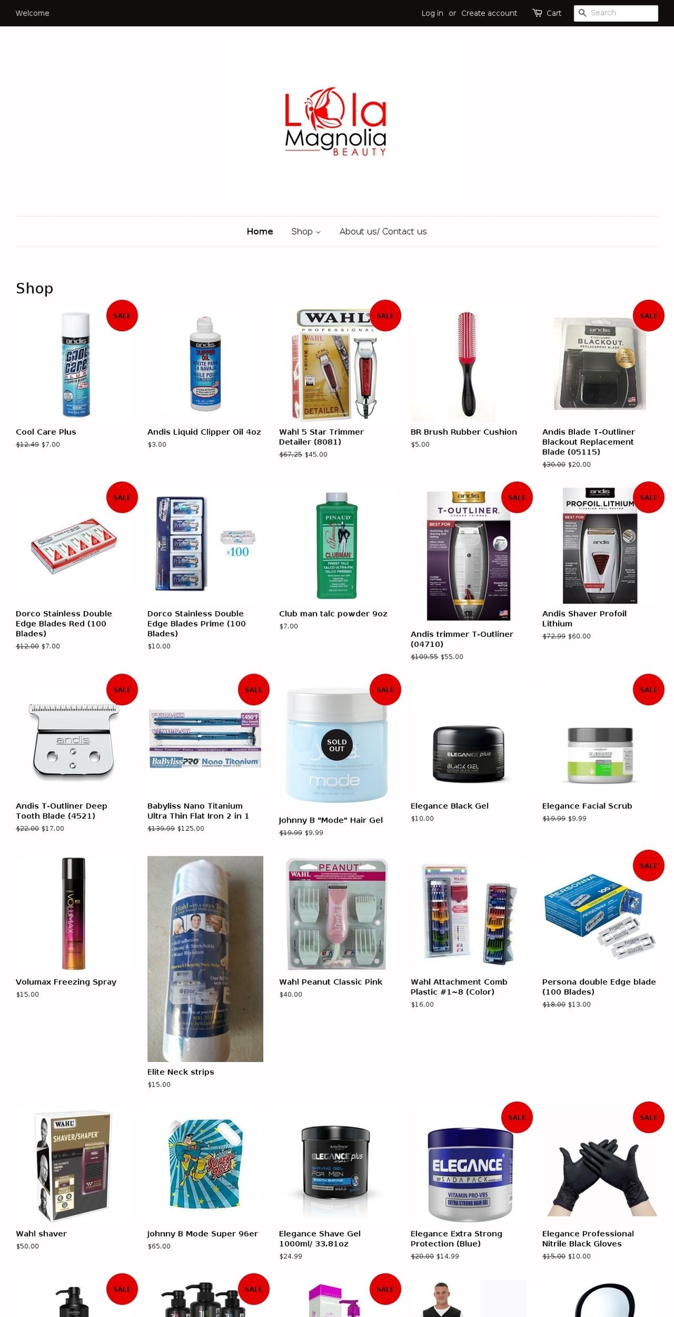 lmbeautysupply.com — Shopify storefront screenshot