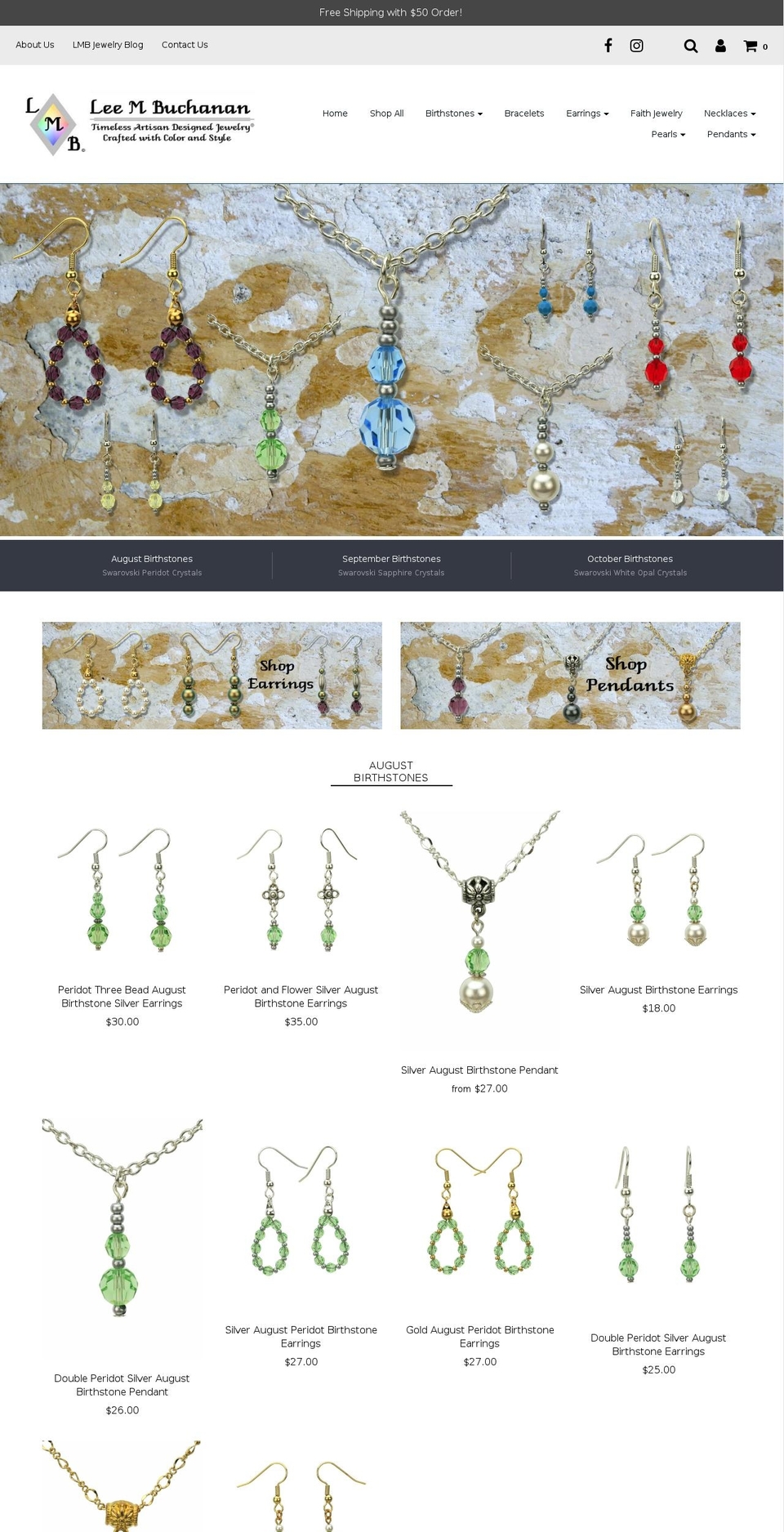 lmbjewelry.com shopify website screenshot