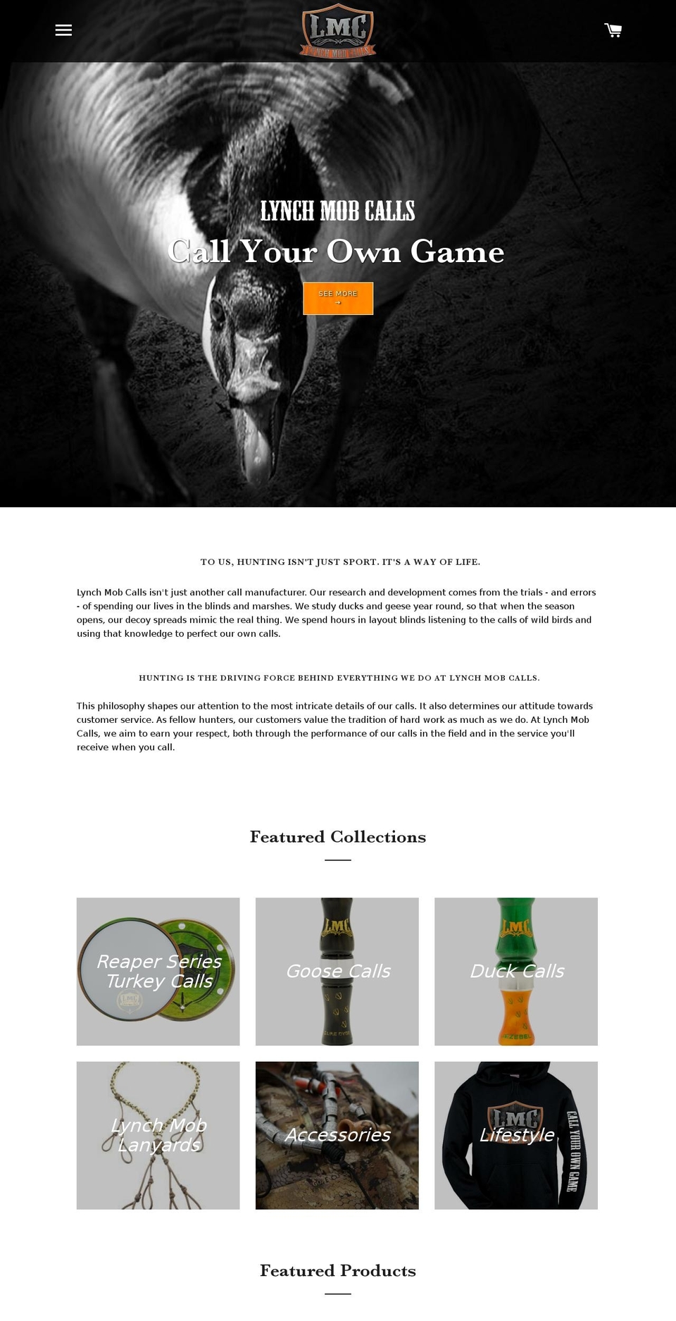 lmccalls.com shopify website screenshot