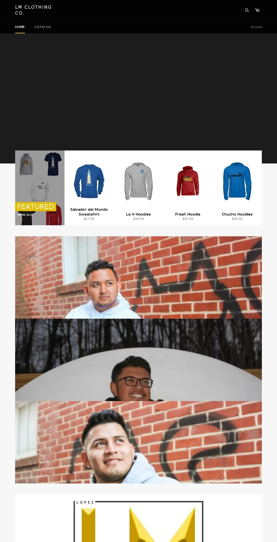 lmclothingco.com shopify website screenshot