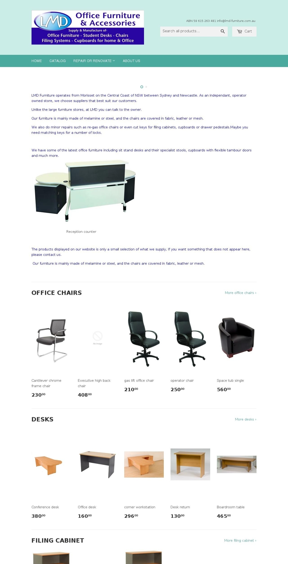 lmd-furniture.com.au shopify website screenshot