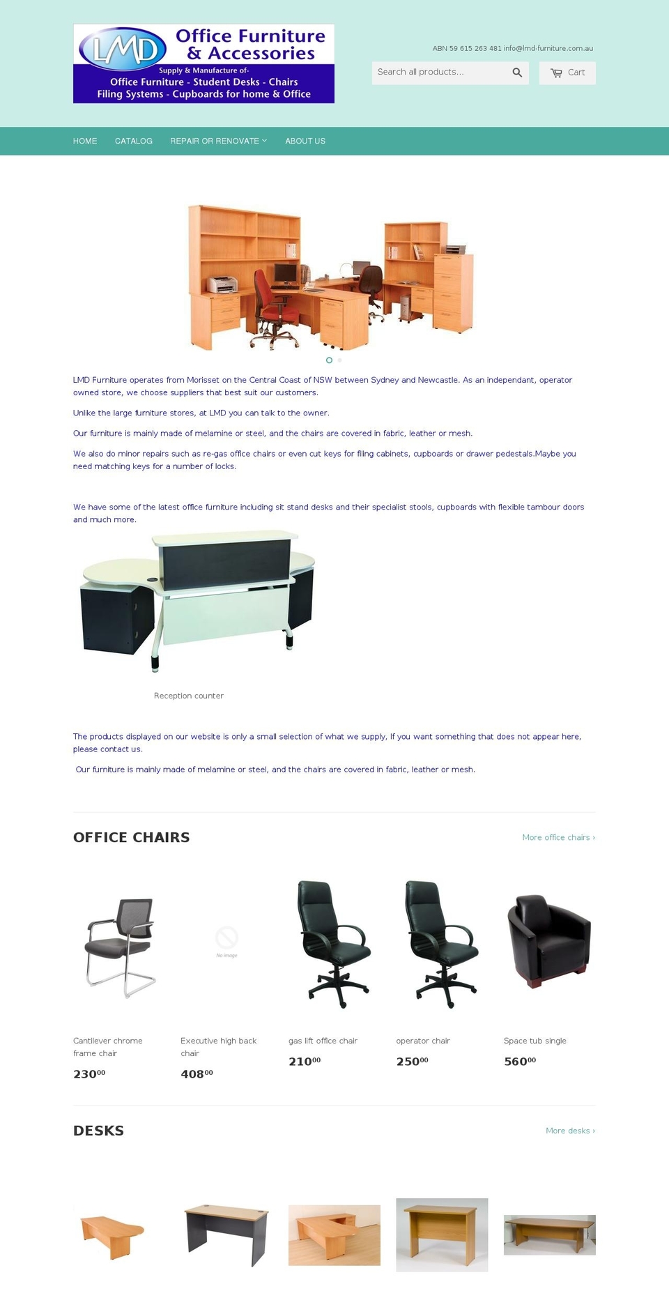 lmd-furniture.com — Shopify storefront screenshot
