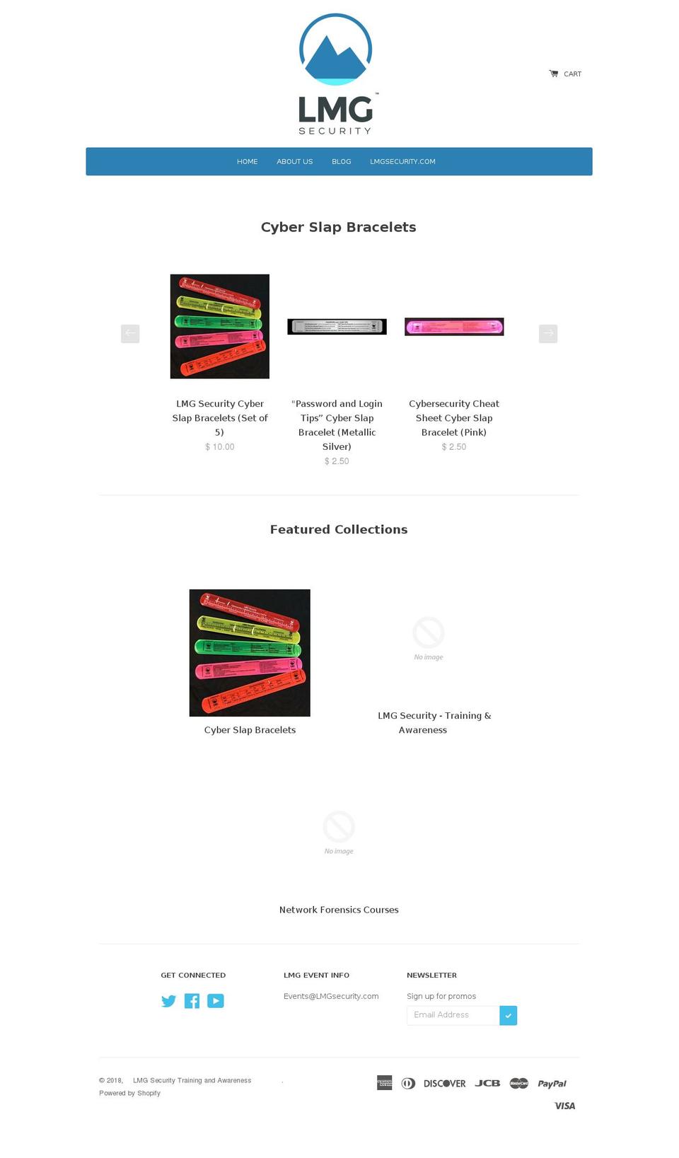 lmgtraining.com — Shopify storefront screenshot