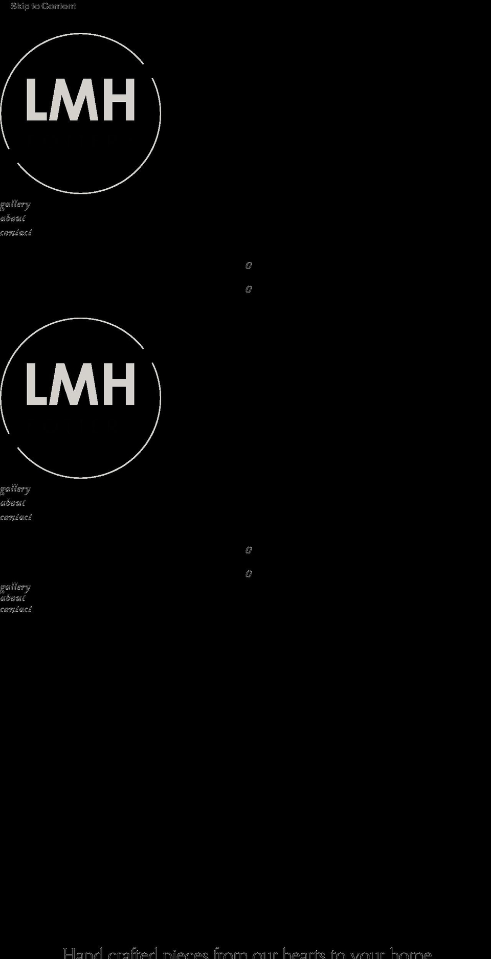 lmhpottery.com — Shopify storefront screenshot
