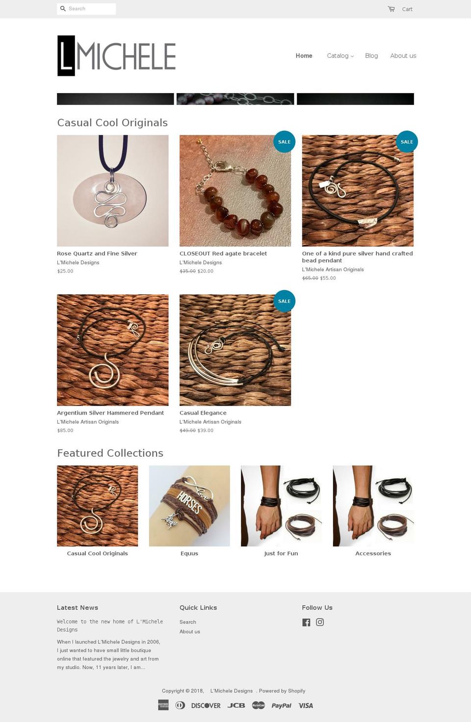 lmichele.com shopify website screenshot