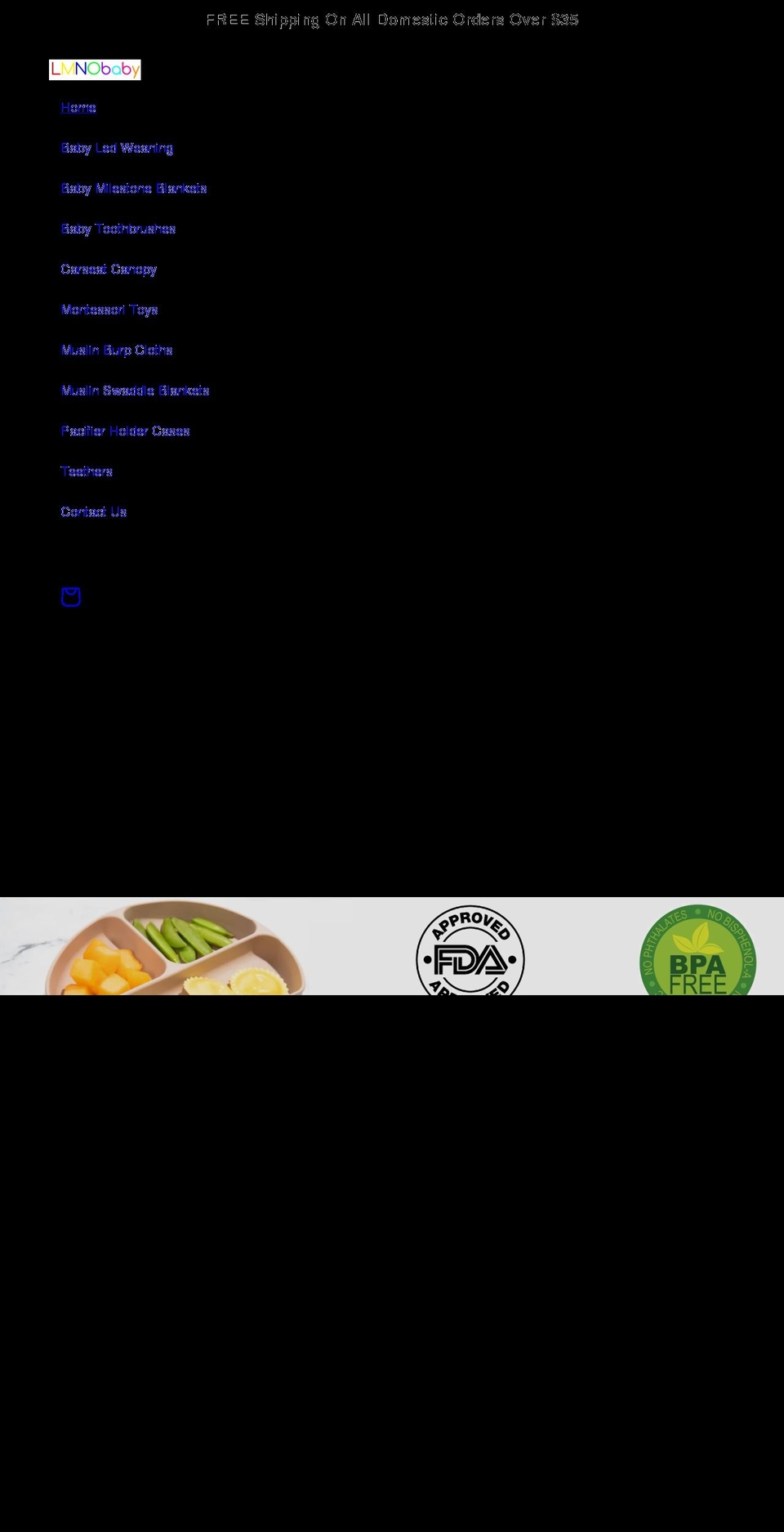lmnobaby.com shopify website screenshot