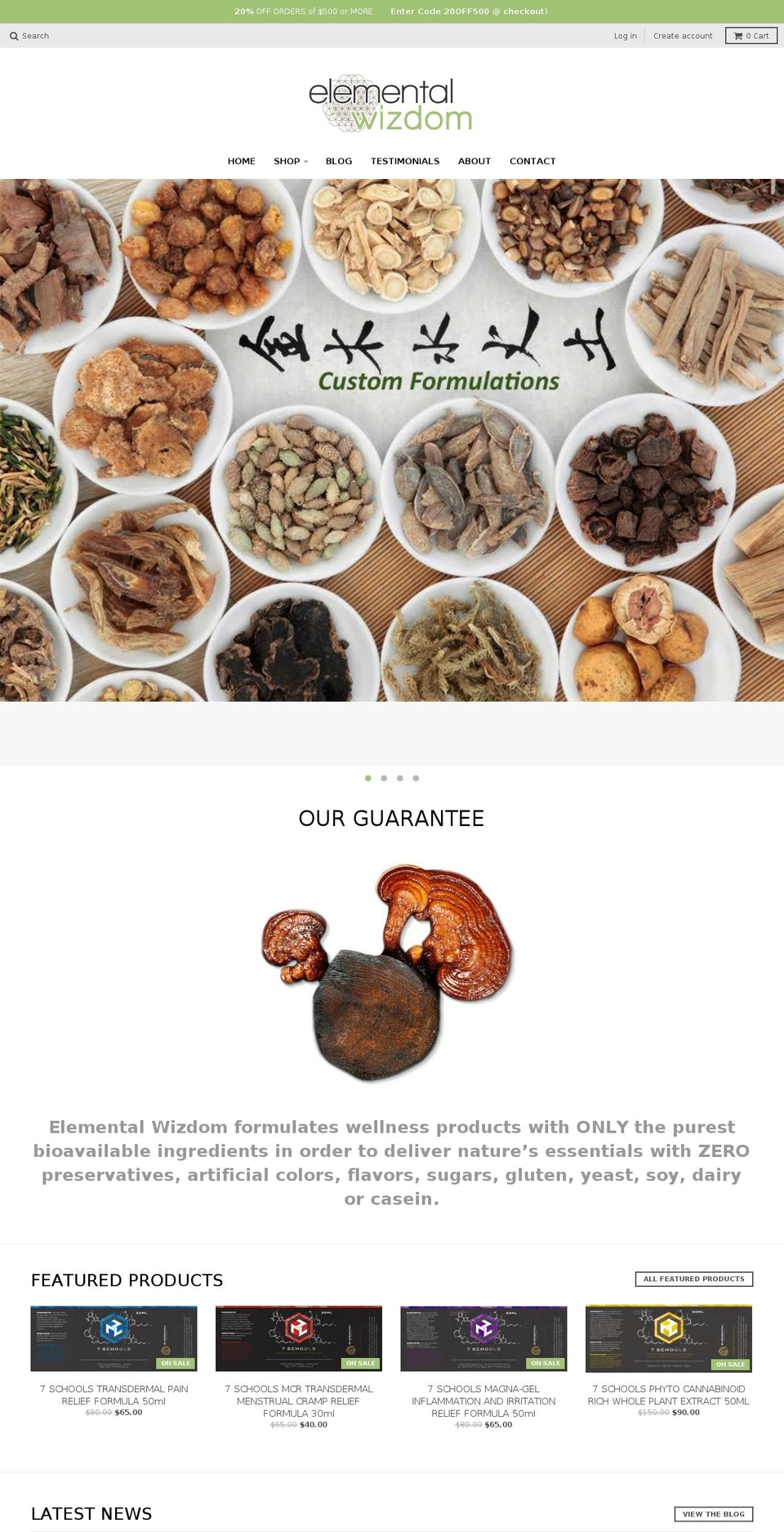 lmntlfunctionalfoods.com — Shopify storefront screenshot