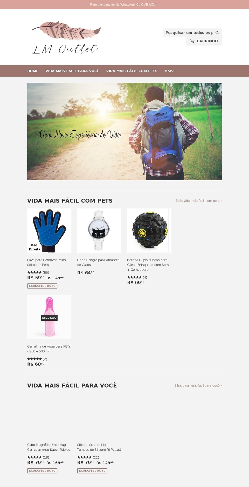 lmoutlet.com — Shopify storefront screenshot