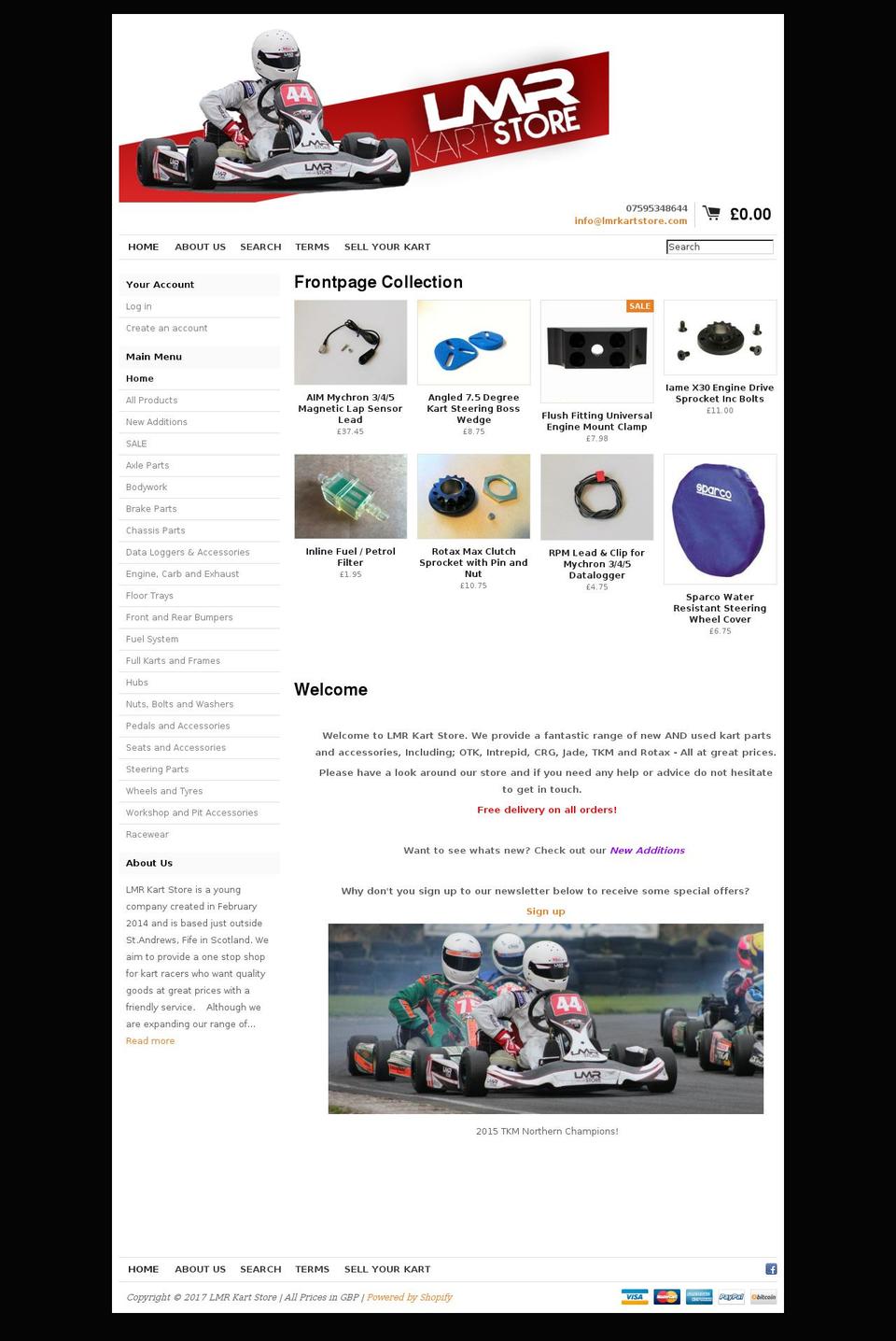 lmrkartstore.com shopify website screenshot