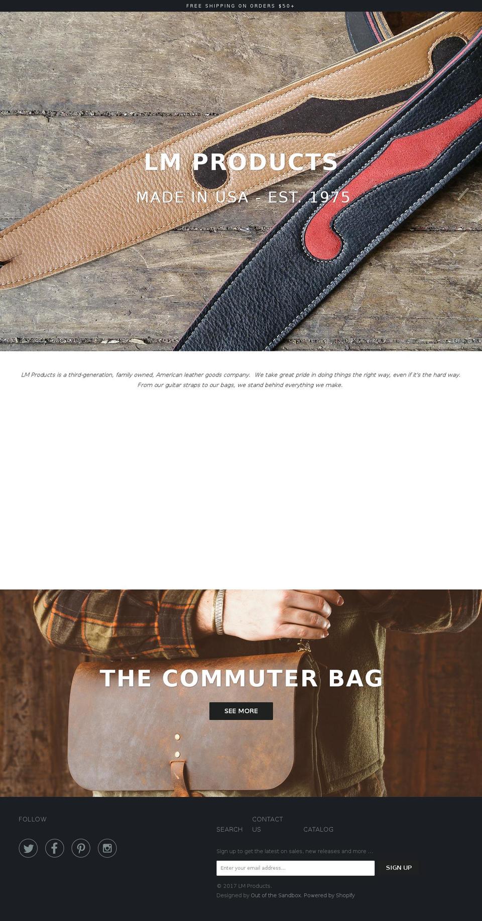 2631 Shopify theme site example lmstraps.com