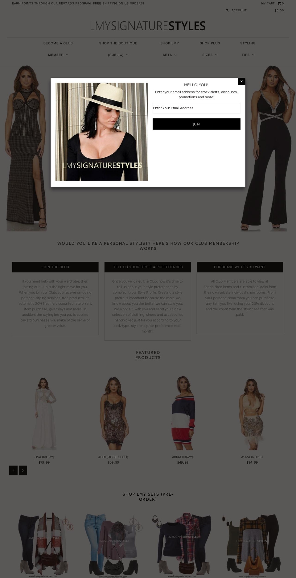 lmysignaturestyles.com shopify website screenshot