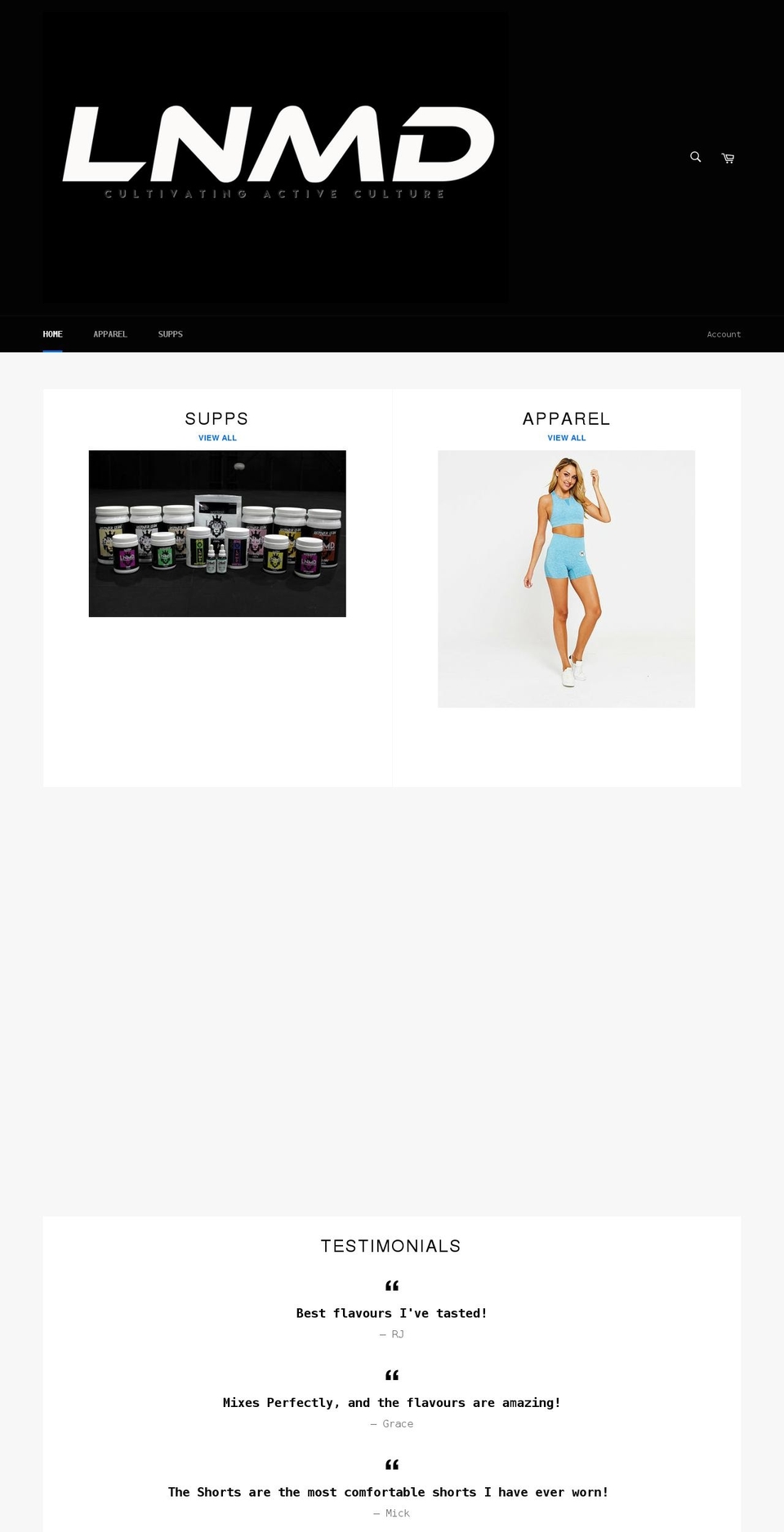 lnmdpn.com.au shopify website screenshot