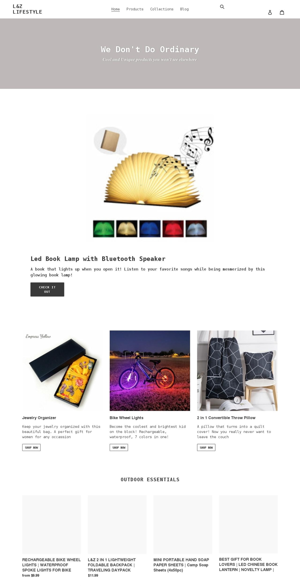 lnzlife.com shopify website screenshot