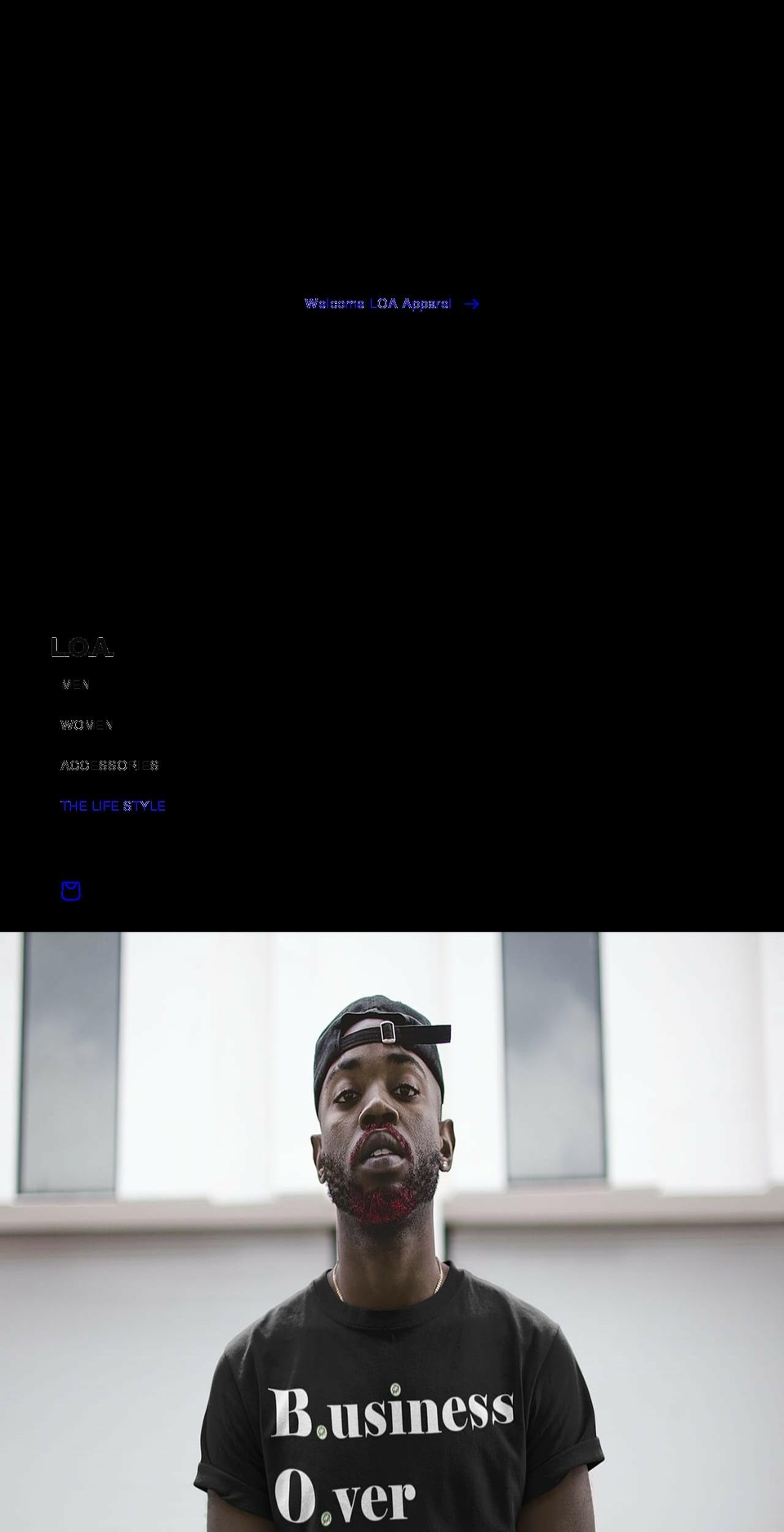 loaapparel.com shopify website screenshot