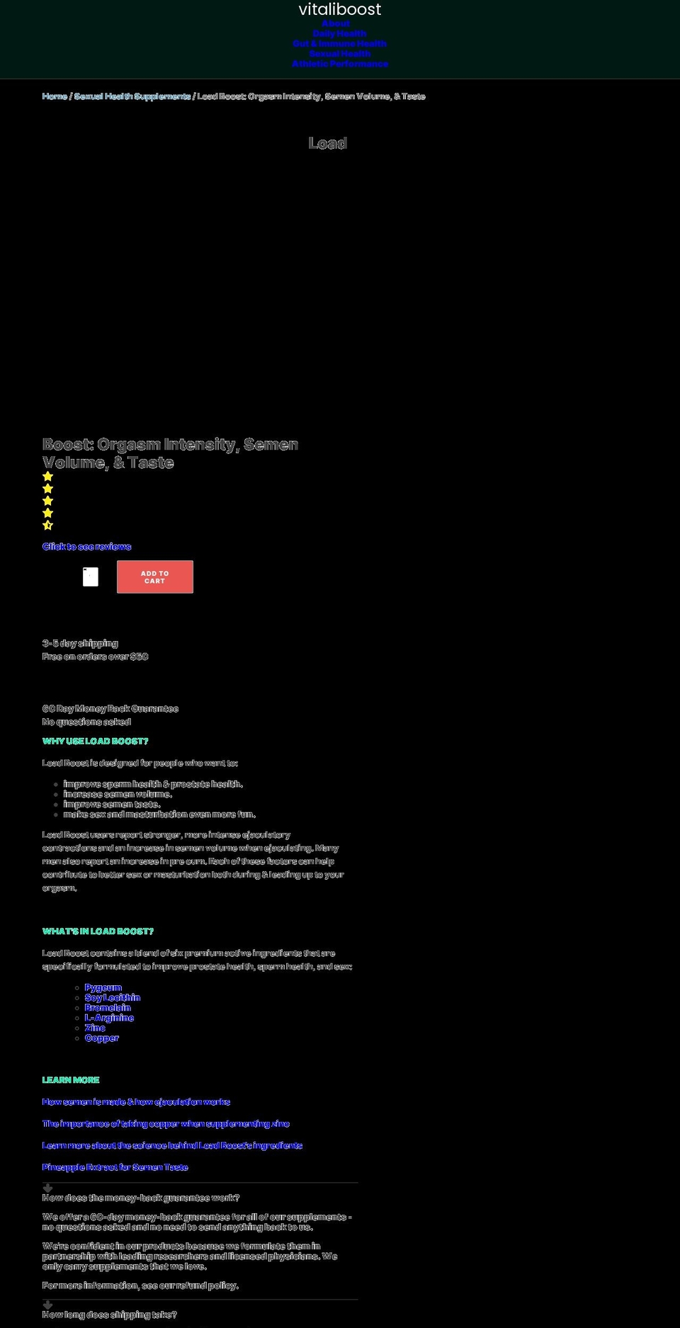 load-boost.com shopify website screenshot