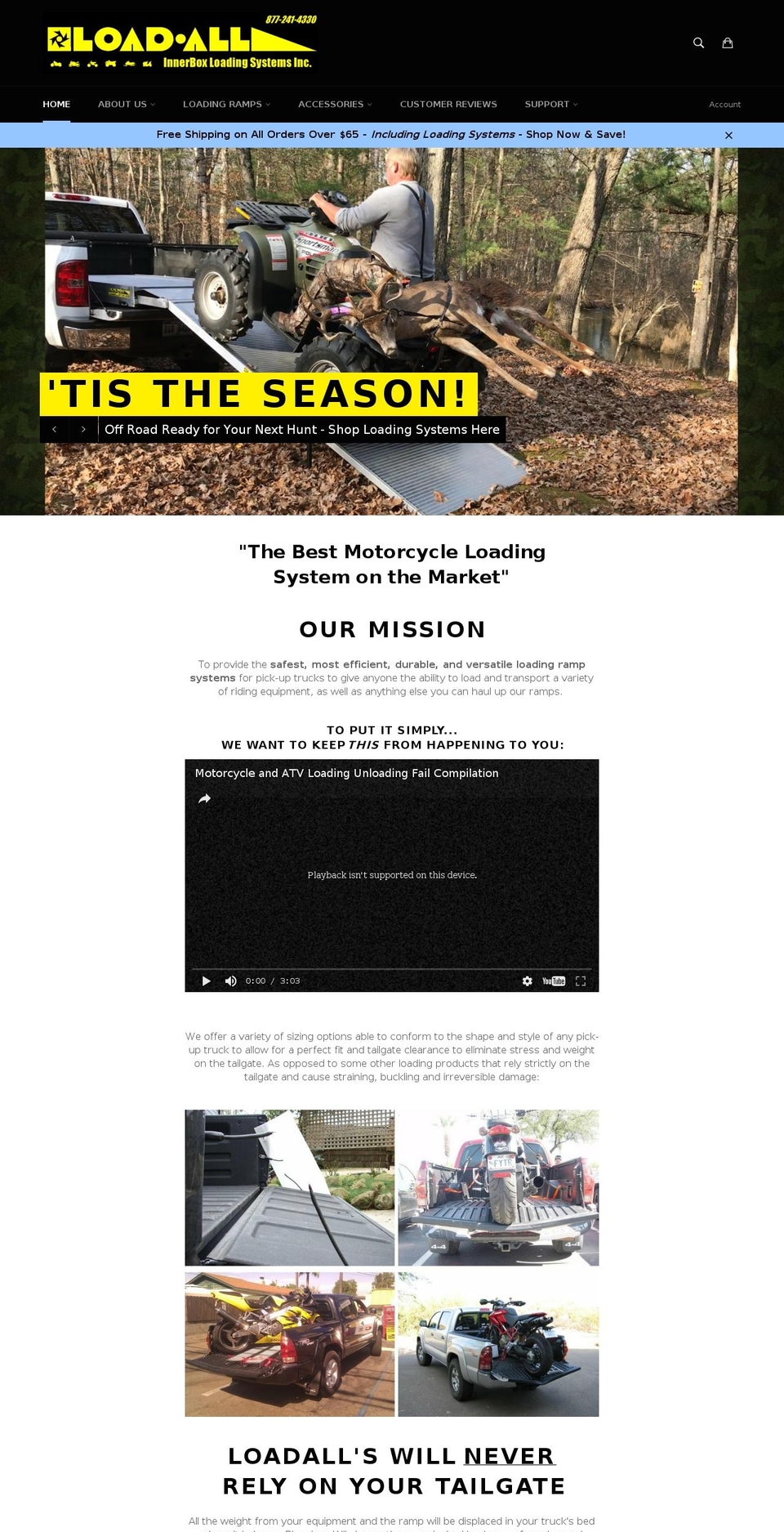 loadall.com shopify website screenshot