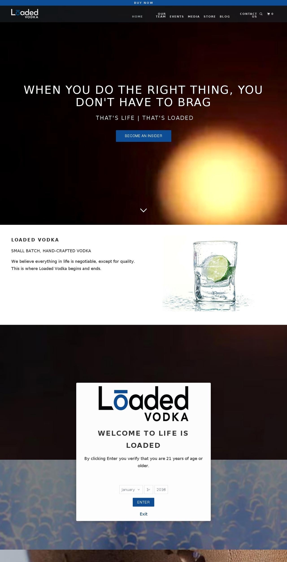 loaded-vodka.com — Shopify storefront screenshot