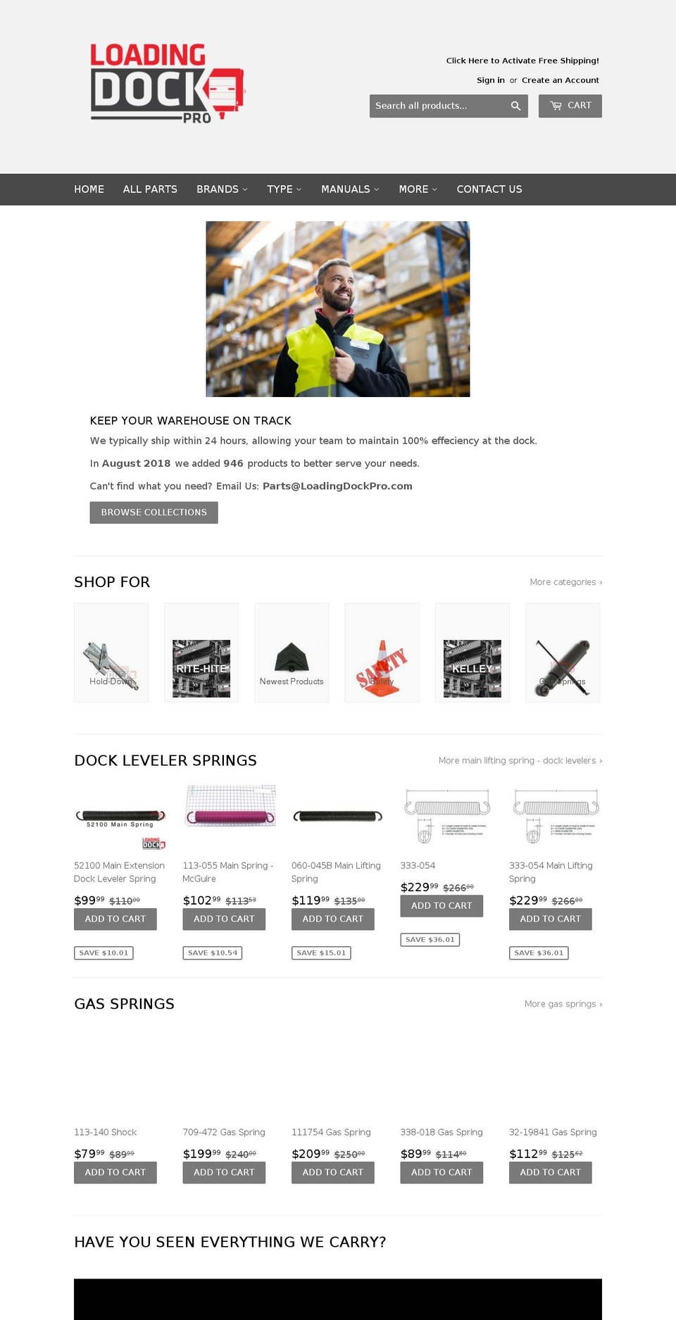 loadingdockpro.com shopify website screenshot