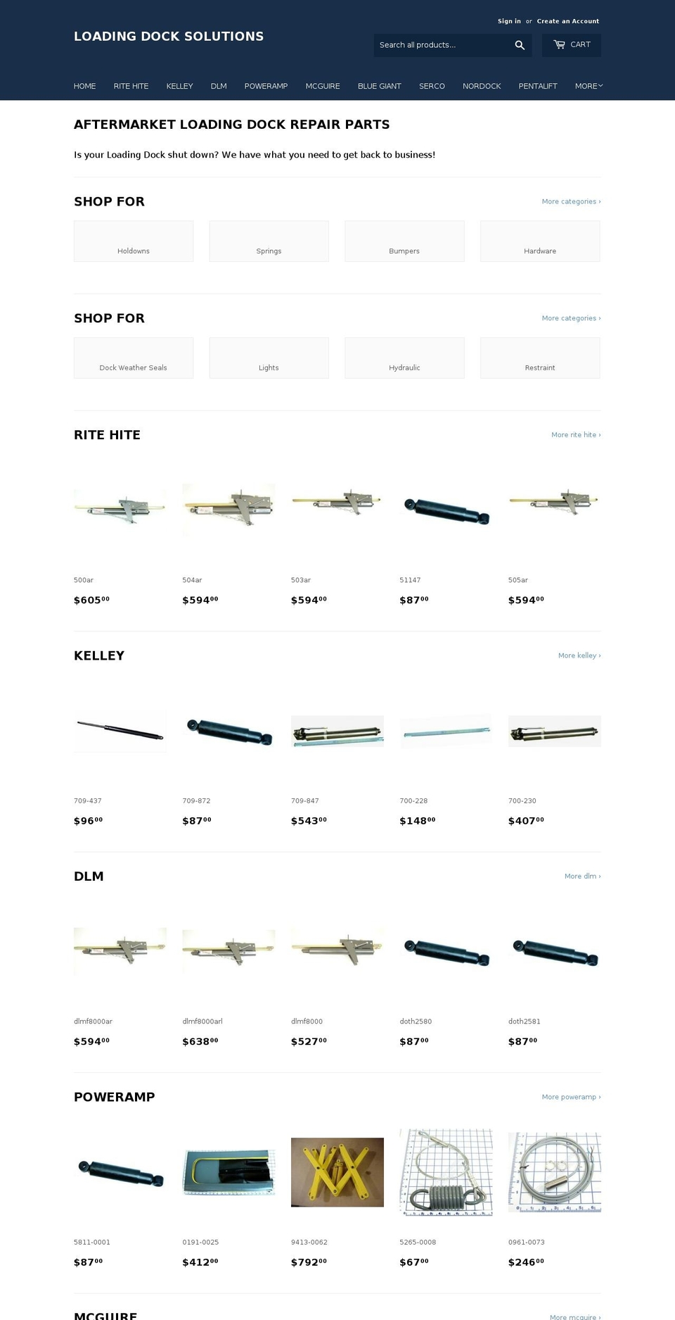loadingdocksolutions.com shopify website screenshot