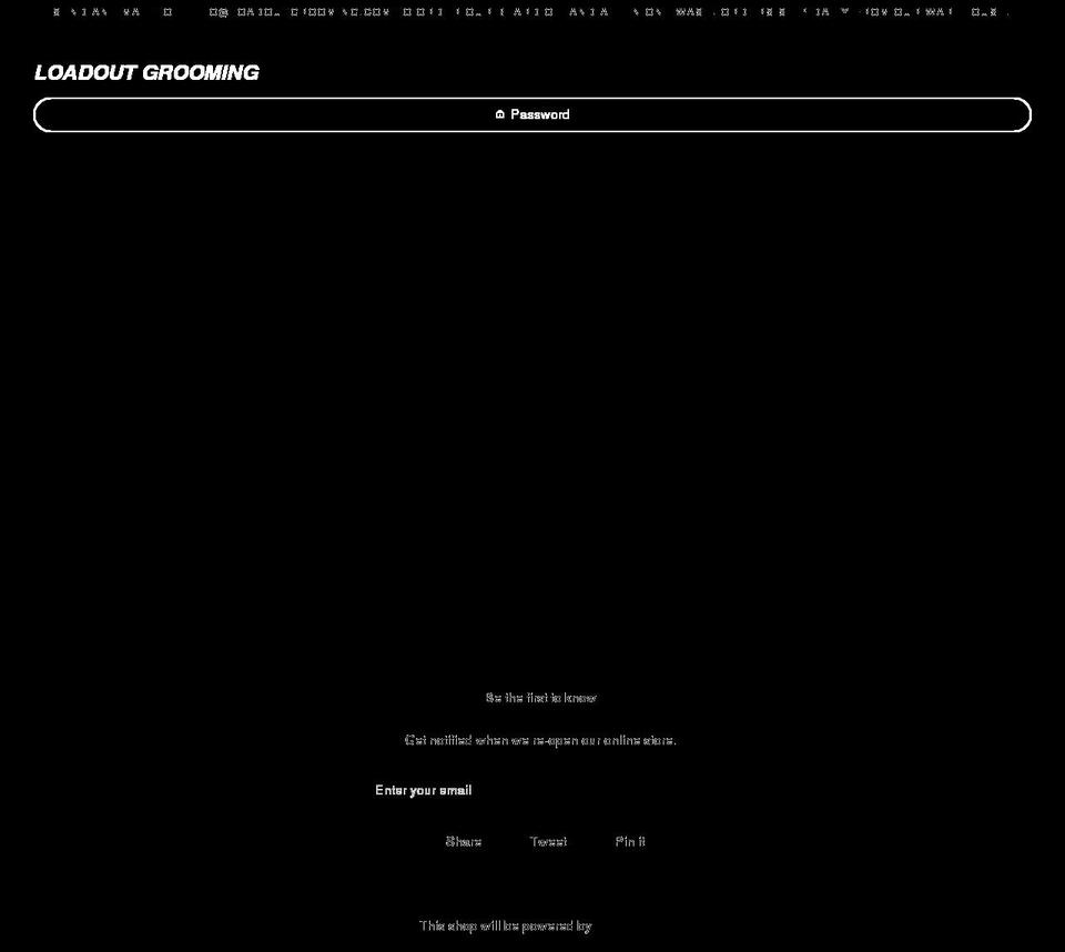 loadoutgrooming.com shopify website screenshot