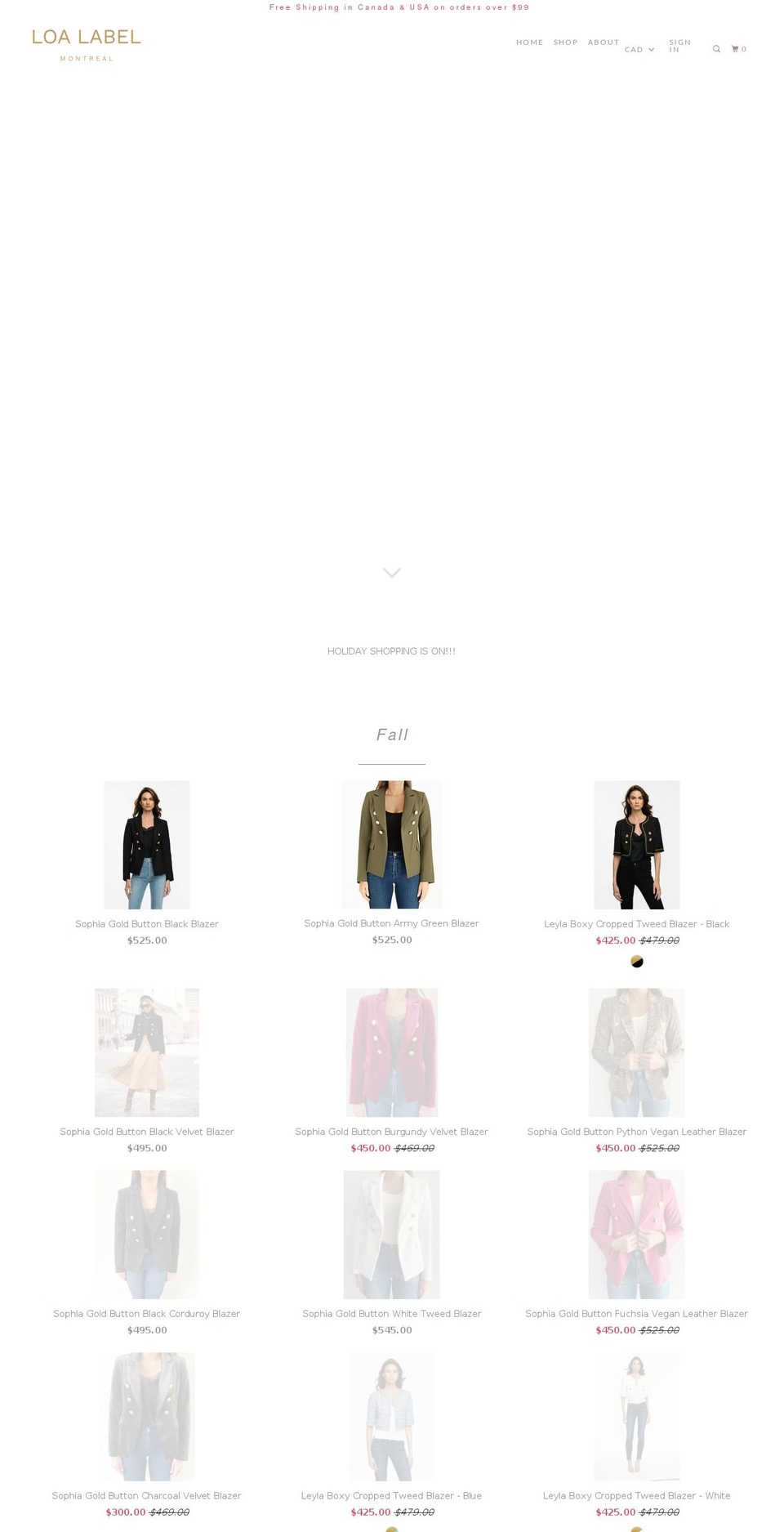 loalabel.com — Shopify storefront screenshot
