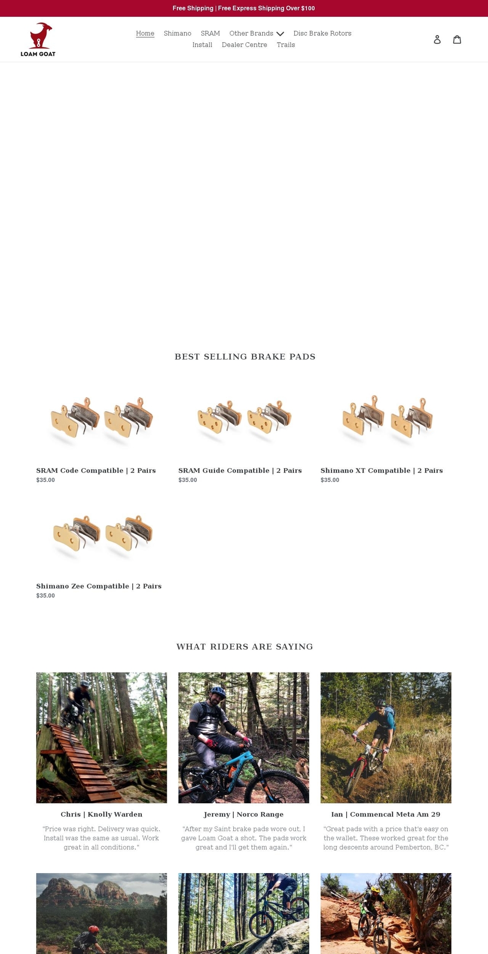 loamgoat.com shopify website screenshot