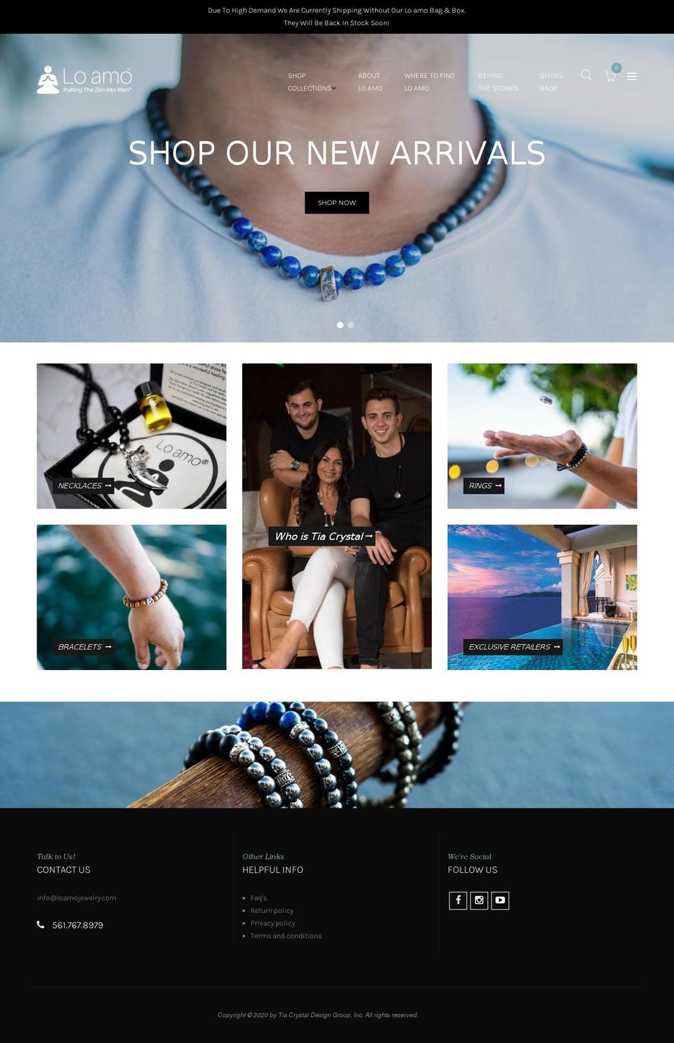 loamojewelry.com shopify website screenshot