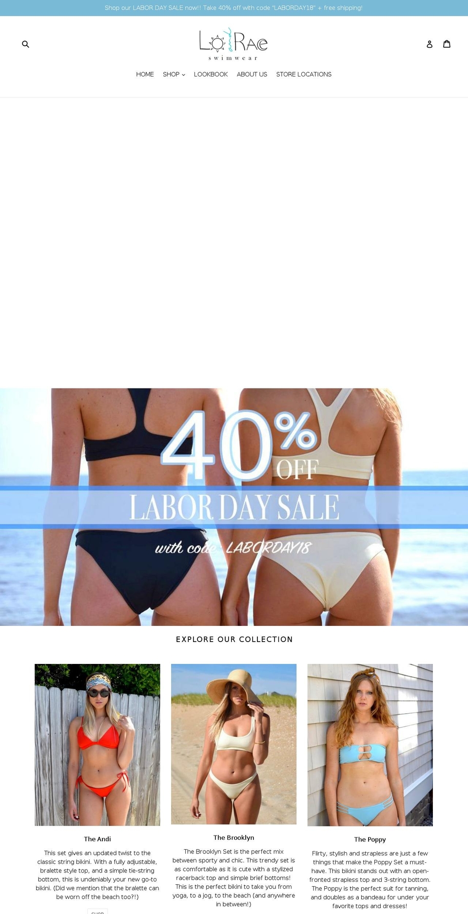 loandraeswim.com — Shopify storefront screenshot