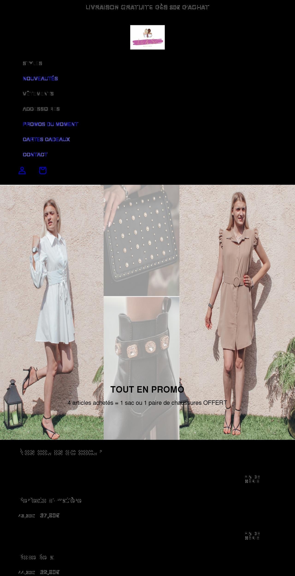 loandsoboutique.com shopify website screenshot
