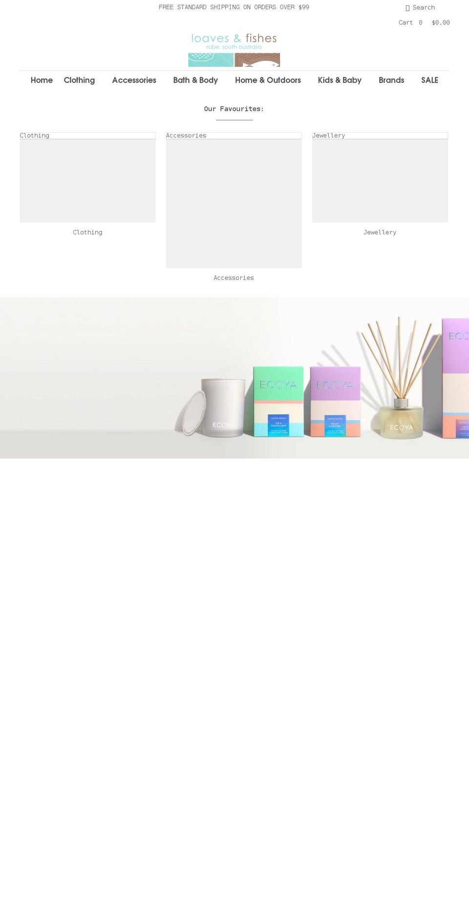loavesrobe.com.au shopify website screenshot