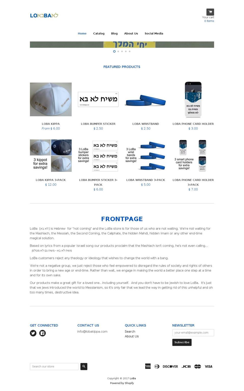 lobakippa.com shopify website screenshot