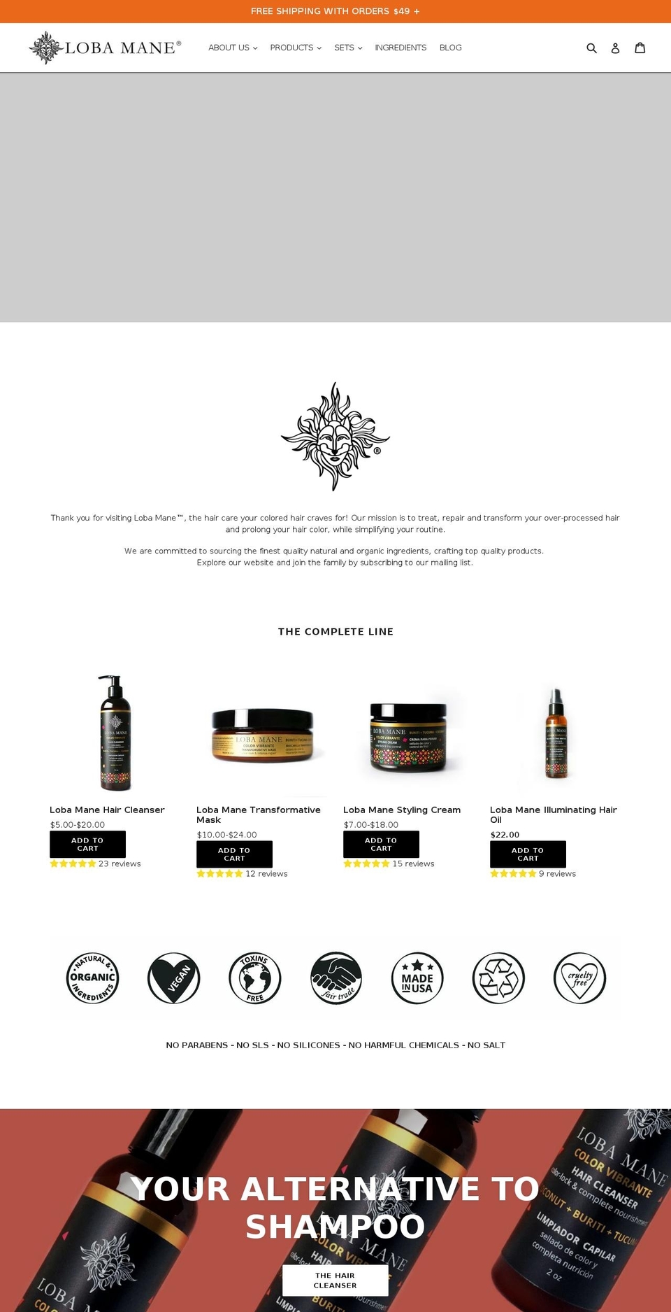 lobamane.com — Shopify storefront screenshot
