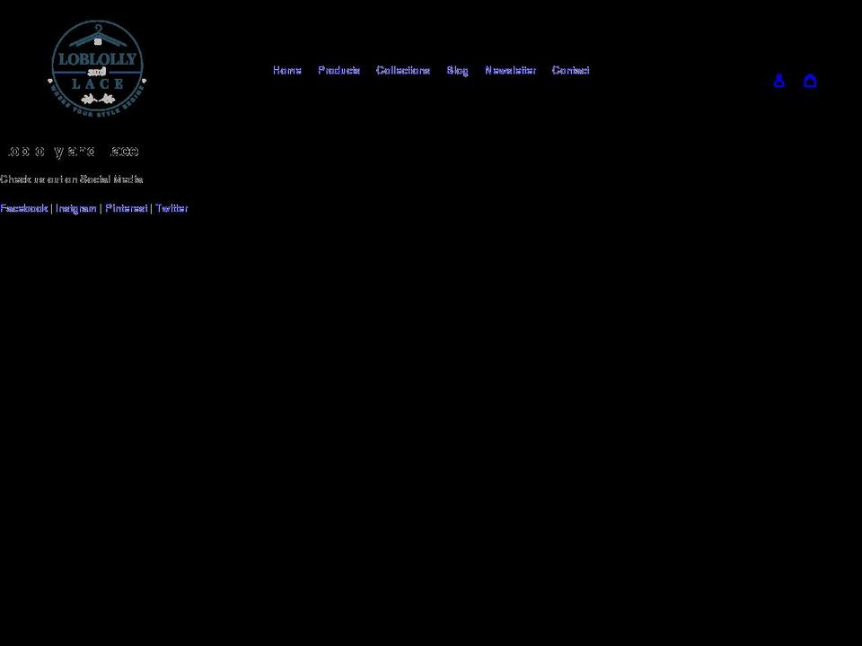 loblollyandlace.com shopify website screenshot