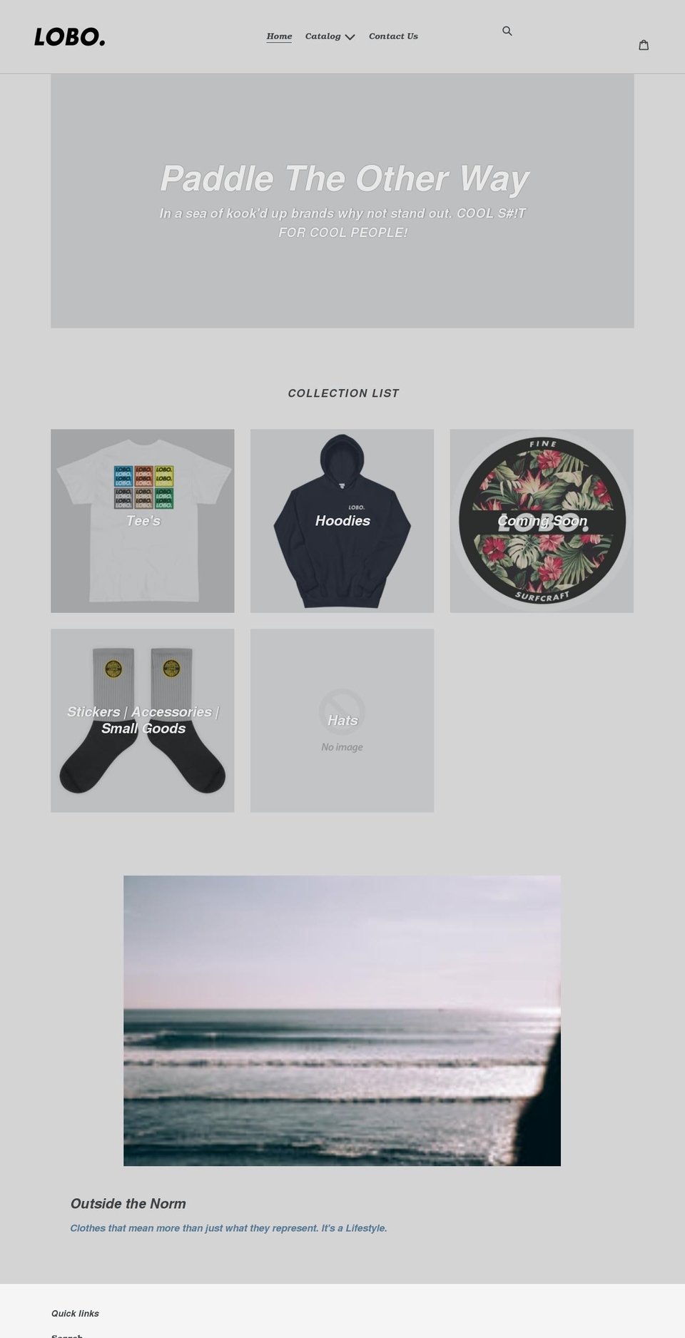 lobofinesurfcraft.com shopify website screenshot