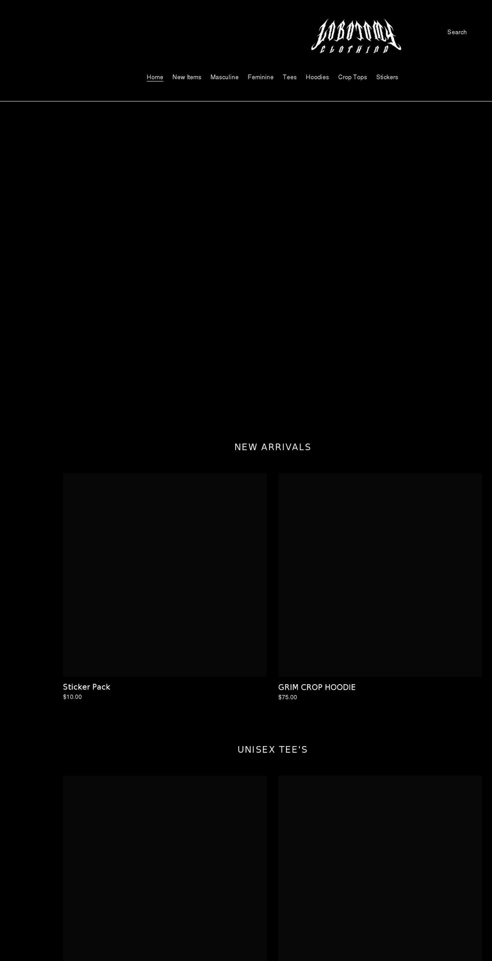 lobotomyclothing.com shopify website screenshot
