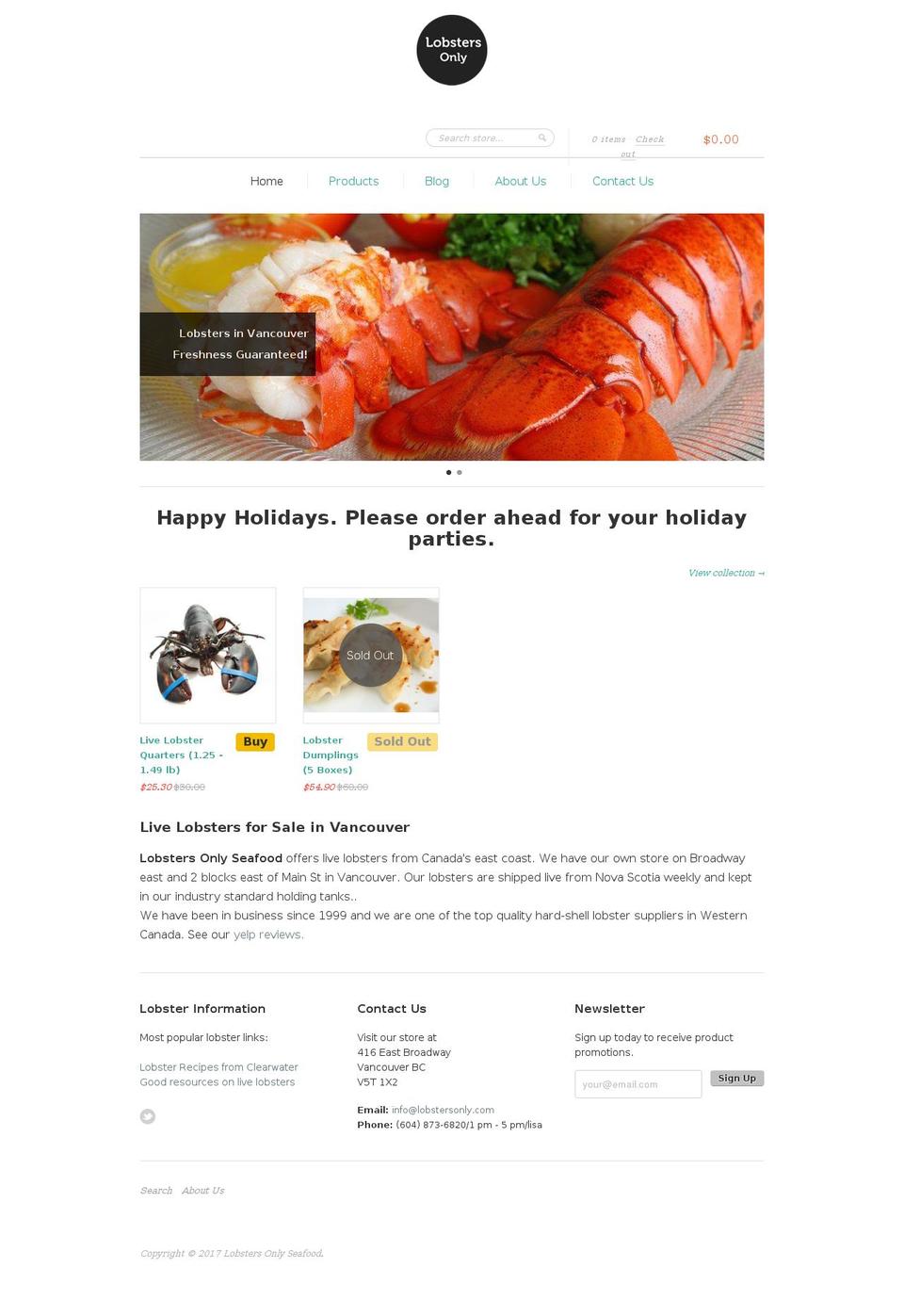 lobsterwoman-myshopify-com-new-standard Shopify theme site example lobsteronly.com