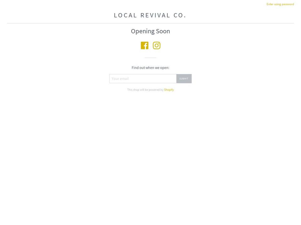 local-revival.com — Shopify storefront screenshot