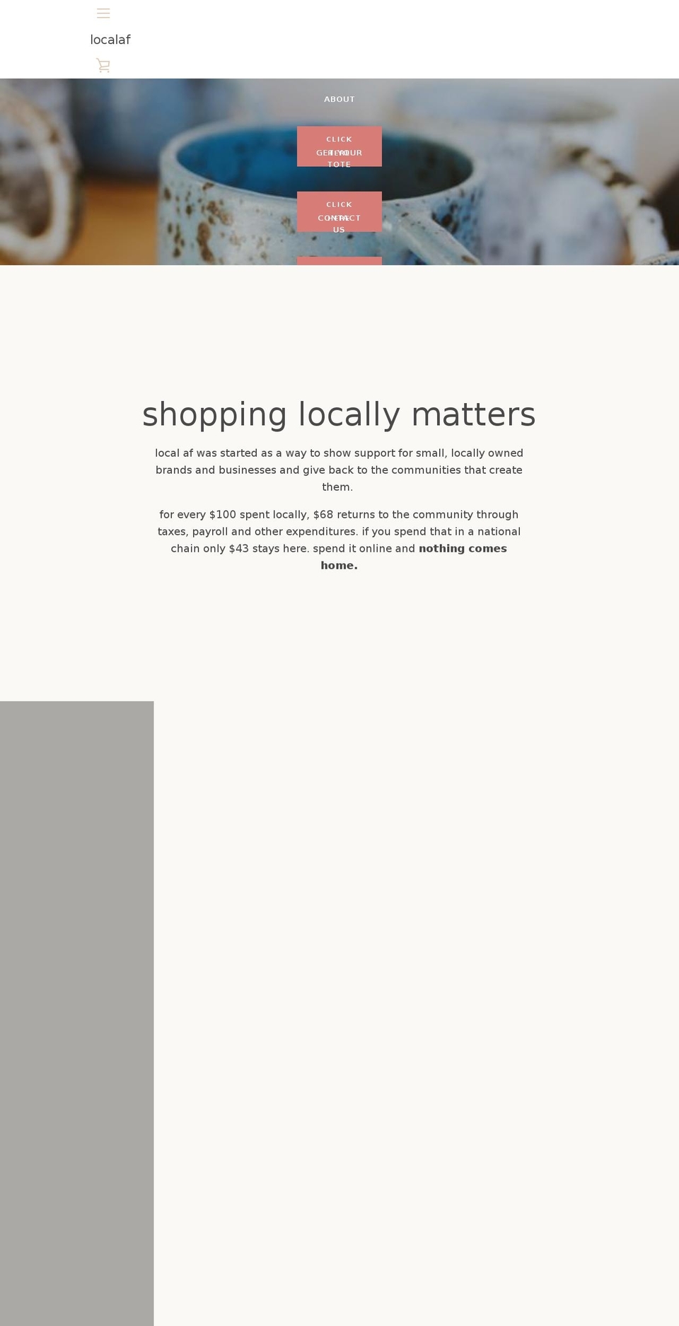 localaf.com — Shopify storefront screenshot