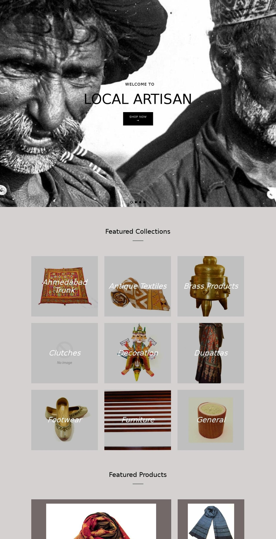 localartisan.in shopify website screenshot